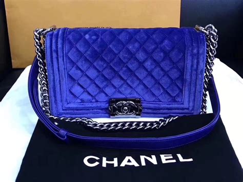 chanel boy bag blue velvet|chanel velvet flap bag.